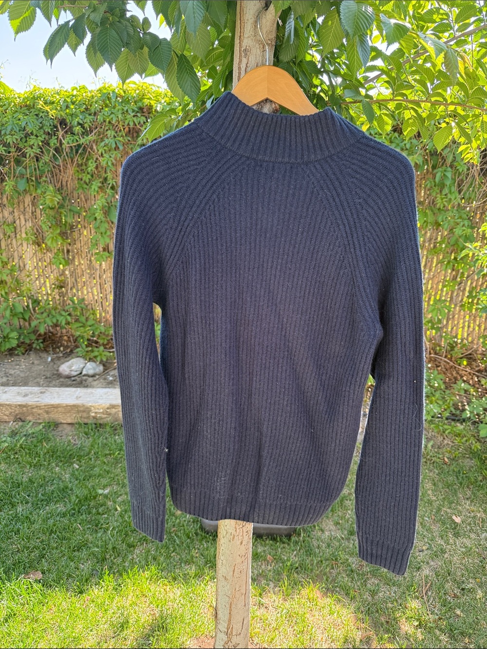 Mongolian Cashmere Fisherman Quarter Zip Sweater - Picture 8 of 8